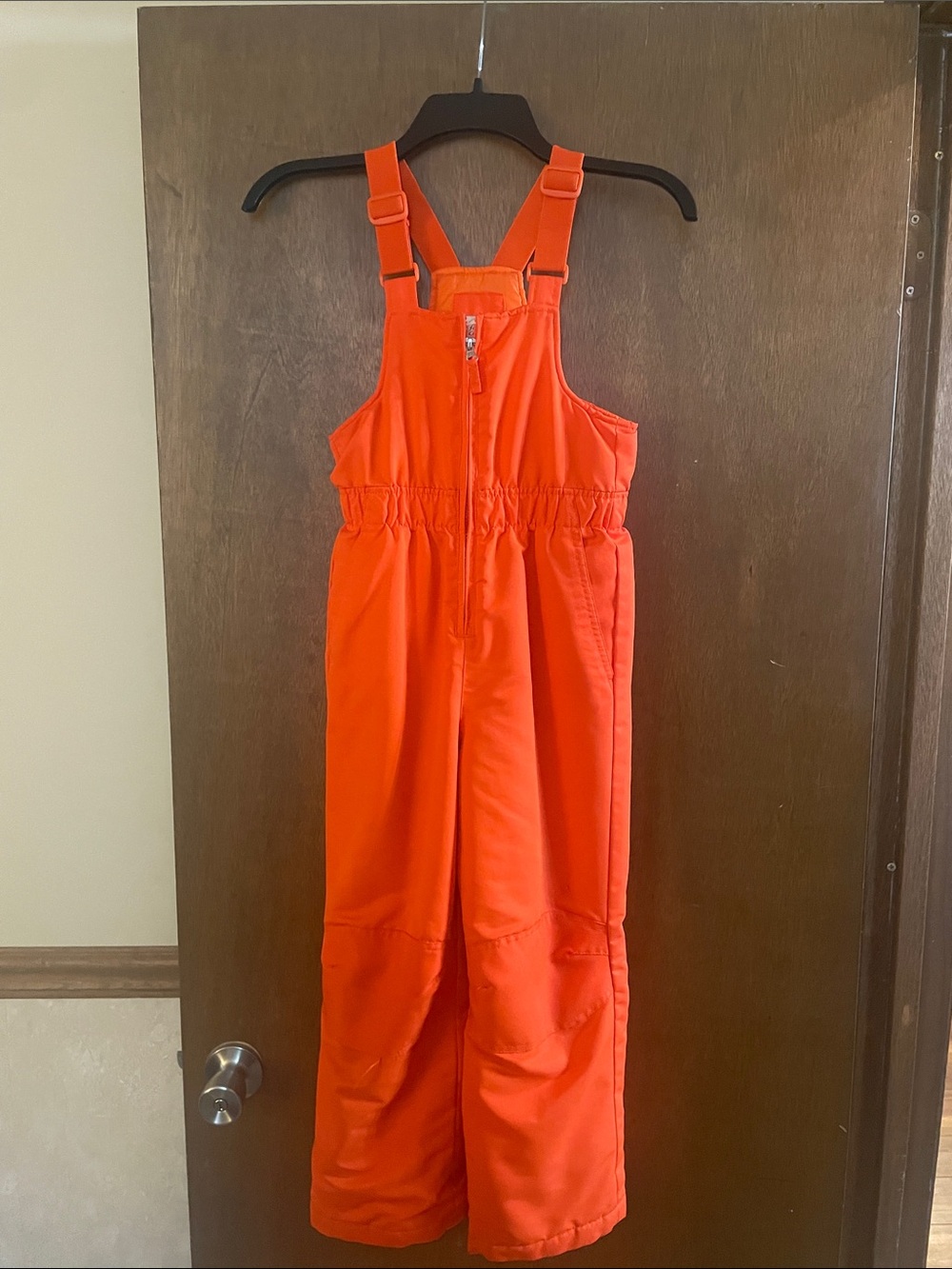 Faded Glory Bright Orange Kids Snow Overalls